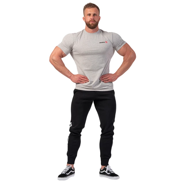 Férfi póló Nebbia Minimalist Logo 291 - világos szürke