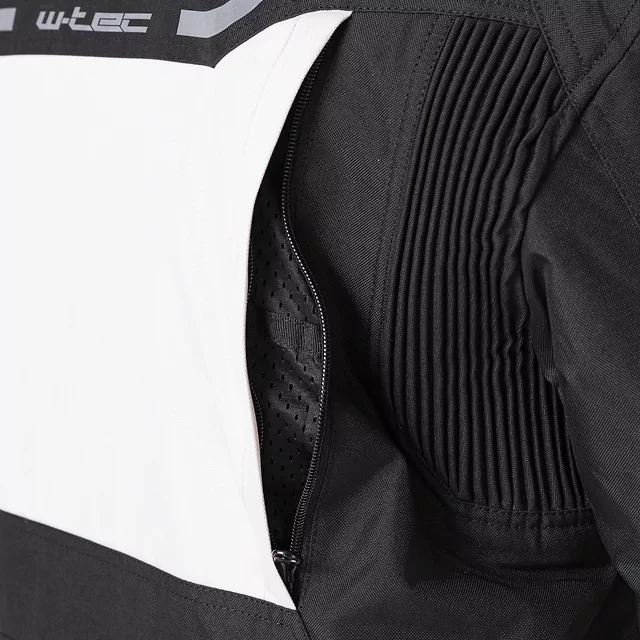 Motoros kabát  W-TEC Warao, AirVent System, belső klímamembrán, bordázott panelek a kar- és vállhajlatoknál, neoprén gallér szegély - fekete-fluo