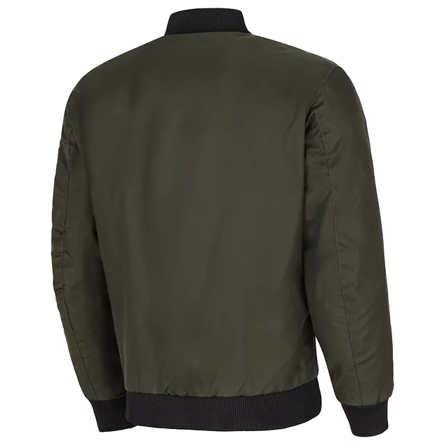 Motoros kabát W-TEC Caravago, rugalmas kötött szegélyek, hátvédő előkészítés, pánt a felakasztáshoz - zöld