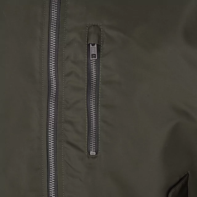 Motoros kabát W-TEC Caravago, rugalmas kötött szegélyek, hátvédő előkészítés, pánt a felakasztáshoz - zöld