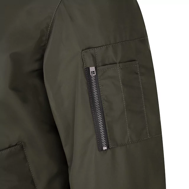 Motoros kabát W-TEC Caravago, rugalmas kötött szegélyek, hátvédő előkészítés, pánt a felakasztáshoz - zöld