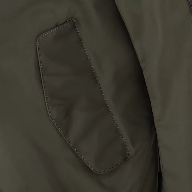 Motoros kabát W-TEC Caravago, rugalmas kötött szegélyek, hátvédő előkészítés, pánt a felakasztáshoz - zöld