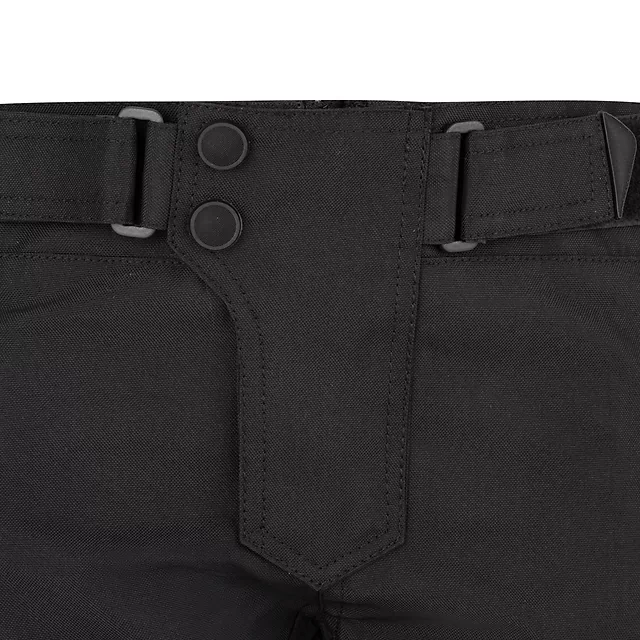 Gyerek motoros nadrág W-TEC Pinapoco együtt nő a gyerekkel, csípővédők előkészítése, fényvisszaverő elemek, szél- és vízálló anyag - fekete-fluo