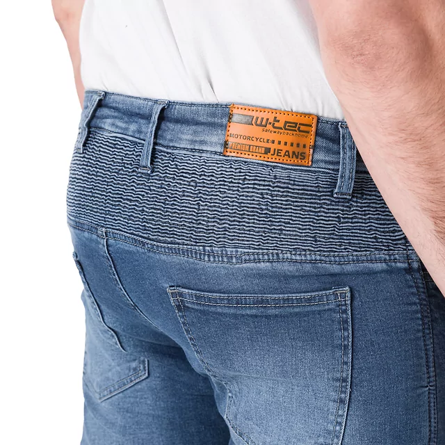 Férfi motoros farmer W-TEC Arikaro, levehető CE protektorok, aramidszálas megerősítés, AirVent rendszer - fekete