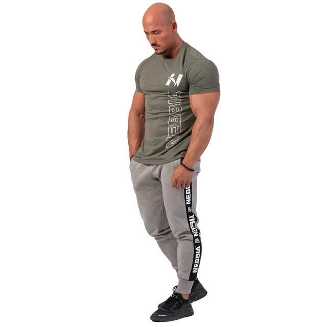 Férfi póló Nebbia Vertical Logo 293 - fekete