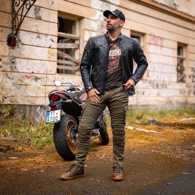 Motoros nadrág W-TEC Nuksan, levehető CE protektorok, övhurok, YKK cipzár, mosógépben mosható - fekete