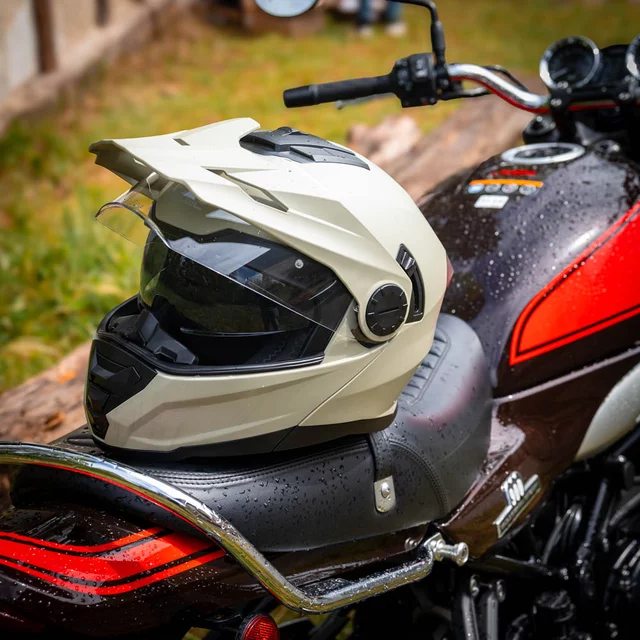 Flip-up enduro bukósisak W-TEC Biscaia P/J - fényes fekete