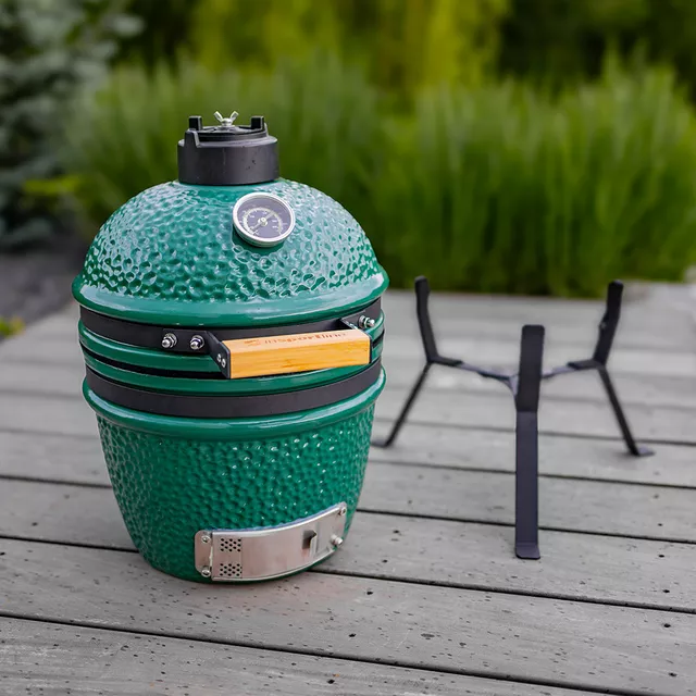 Kerámia kamado grill inSPORTline Pasionato 12"faszenes, kerámia, 56,5cm magas, BBQ grill, hőmérő, bomba izek, alacsony szénfogyasztás, kamado grill