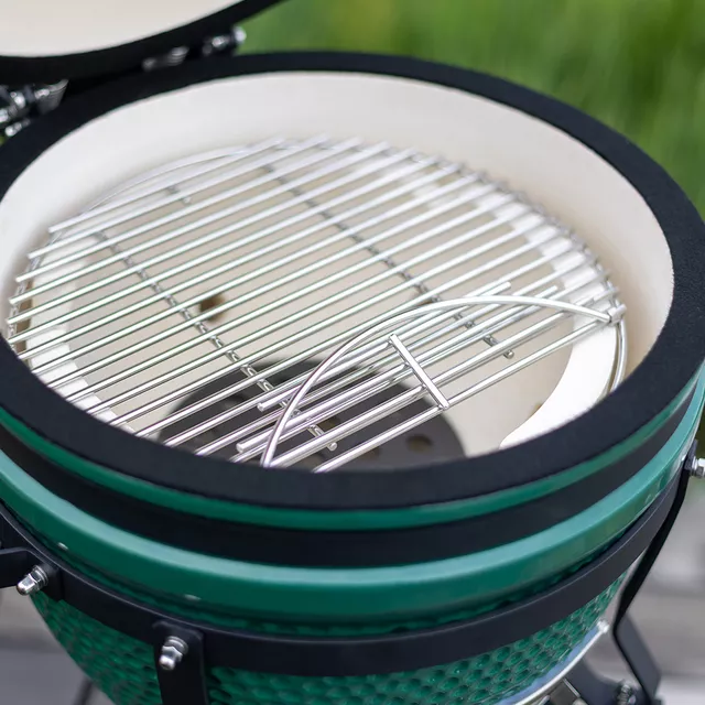 Kerámia kamado grill inSPORTline Pasionato 16", faszenes, kerámia, 116cm magas, BBQ grill, hőmérő, bomba izek, alacsony szénfogyasztás, kamado grill