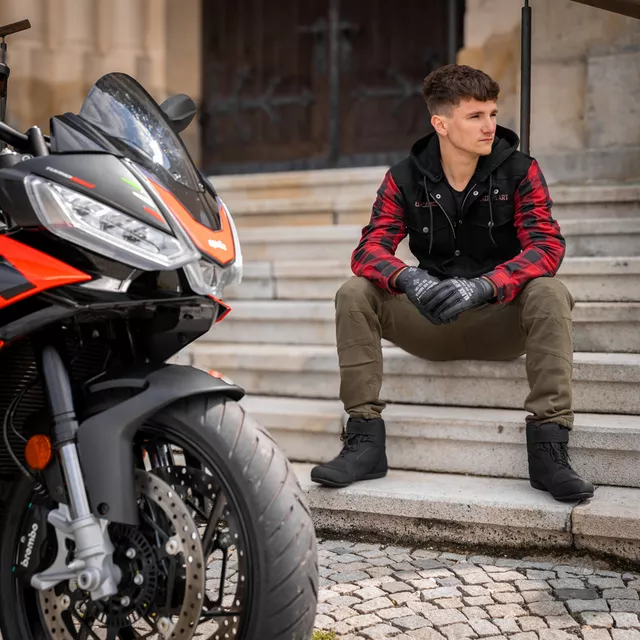 Motoros dzseki W-TEC Black Heart Radikaal - piros-fekete