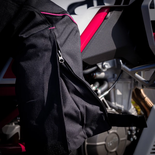 Női motoros nadrág W-TEC Durmanes Lady - fekete-rózsaszín