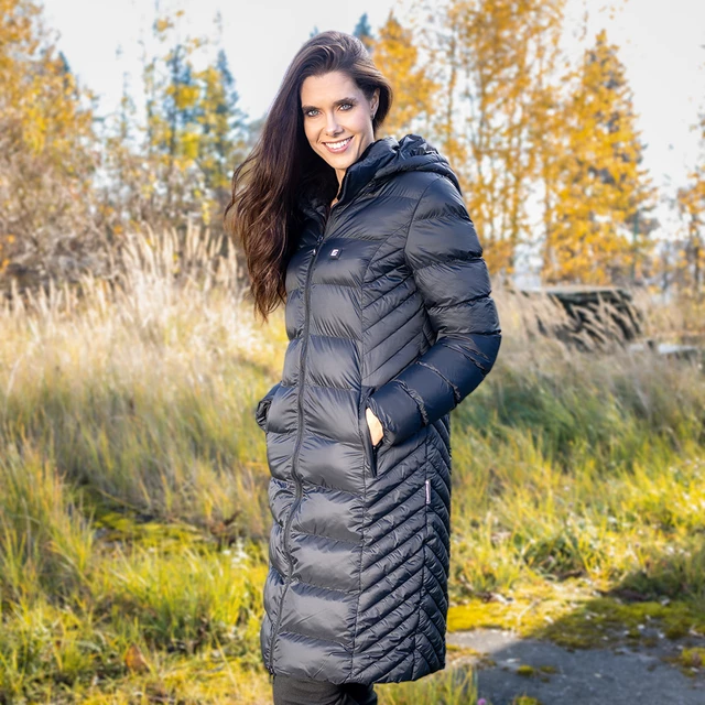 Fűthető női kabát inSPORTline WARMatera - fekete