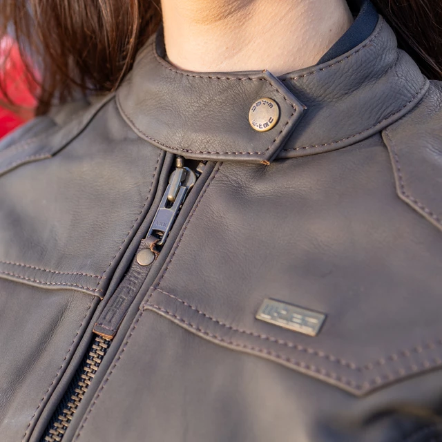 Női bőr motoros kabát W-TEC Kaika