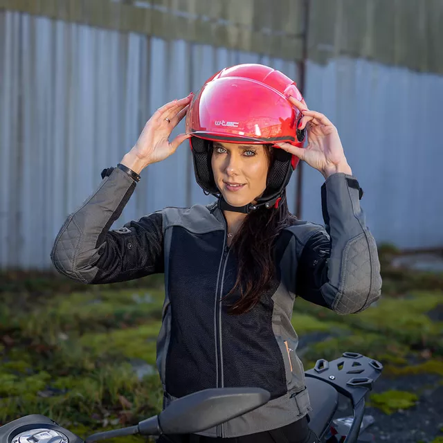 Nyitott bukósisak W-TEC Bareiro Amaranto