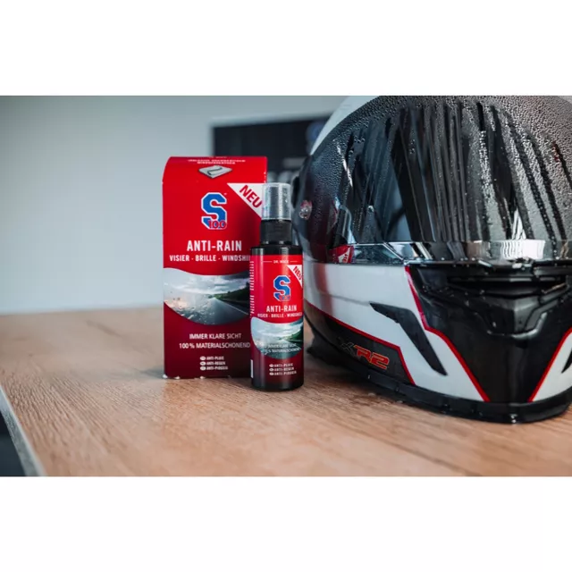 Eső elleni plexitisztító S100 Anti-Rain 100 ml mikroszálas kendővel, hosszan tartó védelem, könnyű felhordás