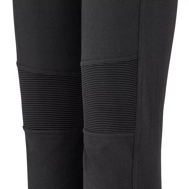 Női motoros leggings W-TEC Lukrecia Base, elasztikus, testhezálló szabás, sztreccs panelek, magas derékrész, W-TEC logó a zsebeken - fekete