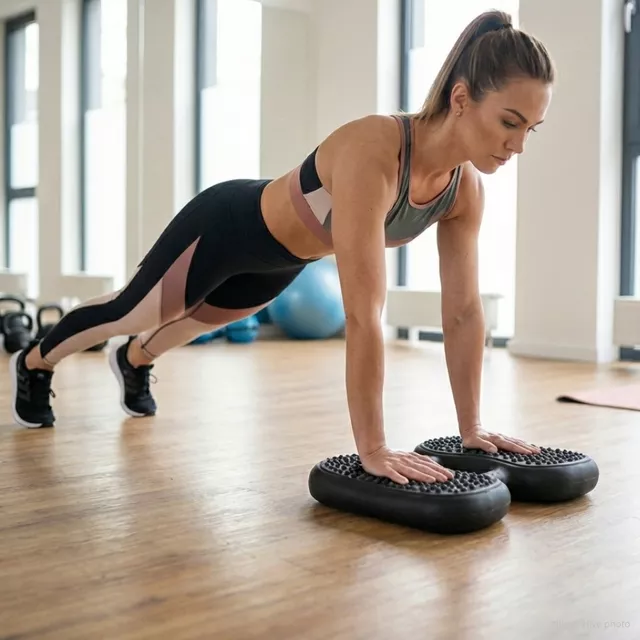 Egyensúlyozó masszázspárna inSPORTline Balaxor, masszázs kiemelkedések mindkét oldalon, nem mérgező anyagból