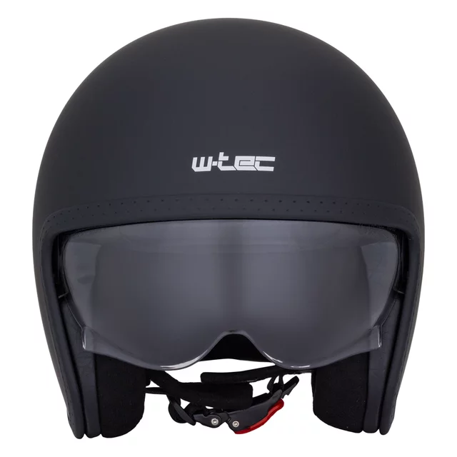 Motoros sisak W-TEC Valkorne Noir, gyorsrögzítő csat, kivehető és mosható bélés, ECE 22.06 jóváhagyás - matt fekete