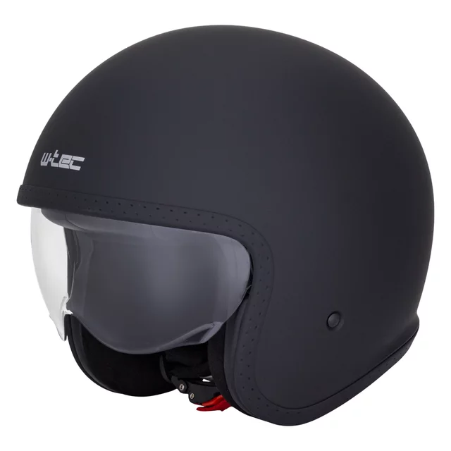 Motoros sisak W-TEC Valkorne Noir, gyorsrögzítő csat, kivehető és mosható bélés, ECE 22.06 jóváhagyás - matt fekete - matt fekete
