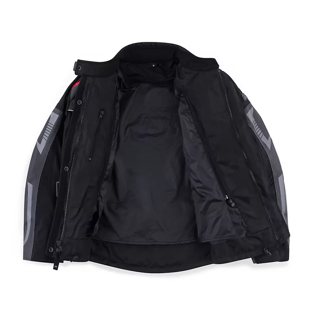 Női motoros kabát W-TEC Radana, Visionight fényvisszaverő elemek, intelligens tárolórendszer, AirVent rendszer, rugalmas bordázott panelek - fekete-szürke-zöld