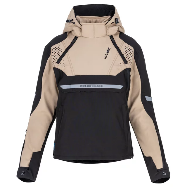 Női softshell motoros kabát W-TEC Annorack Lady, AirVent rendszer, Visionight fényvisszaverő elemek, szélálló softshell anyag, Air Mesh hálós bélés - fekete-rózsaszín
