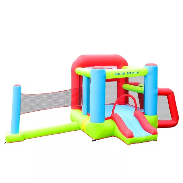 Felfújható ugrálóvár Doctor Dolphin Tennis & Soccer 72013, 16 kg, 2 perc alatt felfújható, védőhálós oldalak, fúvóka, több játékelem