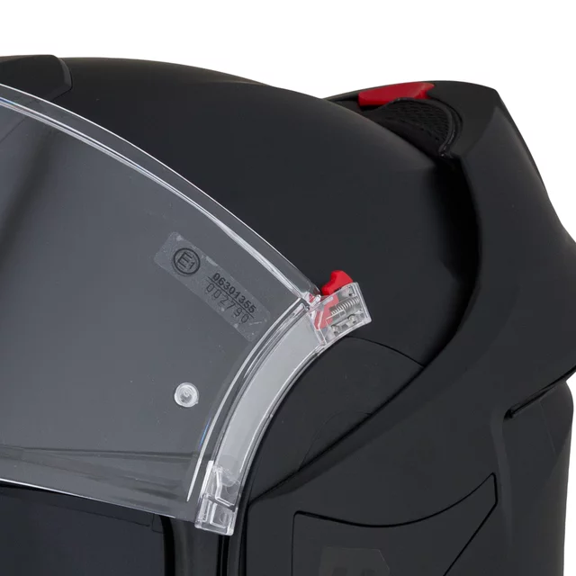 Felhajtható motoros bukósisak W-TEC Sabron P/J, Pinlock® 70 előkészítés, zárható szellőzőrendszer, fém reteszelő mechanizmus - Fekete Matt