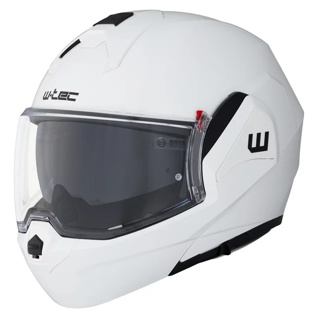 Felhajtható motoros bukósisak W-TEC Sabron P/J, Pinlock® 70 előkészítés, zárható szellőzőrendszer, fém reteszelő mechanizmus - Fekete Matt