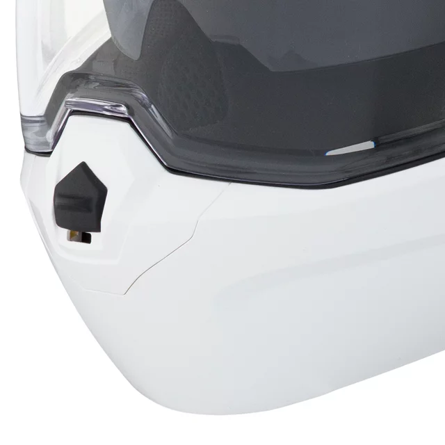 Felhajtható motoros bukósisak W-TEC Sabron P/J, Pinlock® 70 előkészítés, zárható szellőzőrendszer, fém reteszelő mechanizmus - Fekete Matt
