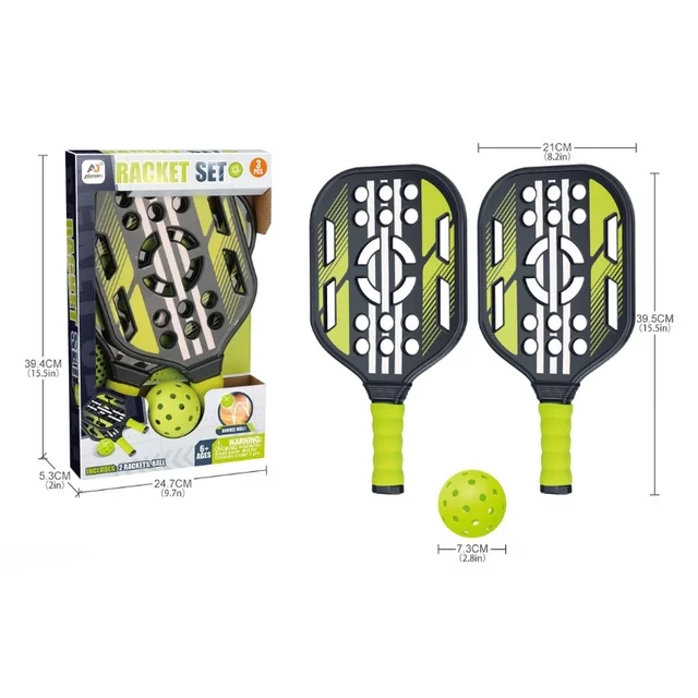 Pickleball készlet inSPORTline PBS200, 2 játékosnak, könnyű, tartós anyag, stílusos dizájn