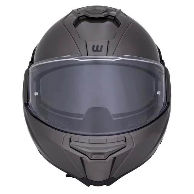 Felhajtható motoros bukósisak W-TEC Zoroz P/J, zárható szellőzőrendszer, fém reteszelő mechanizmus, Pinlock® 70 előkészítés - Matt Fekete -Fluoreszkáló Rózsaszín