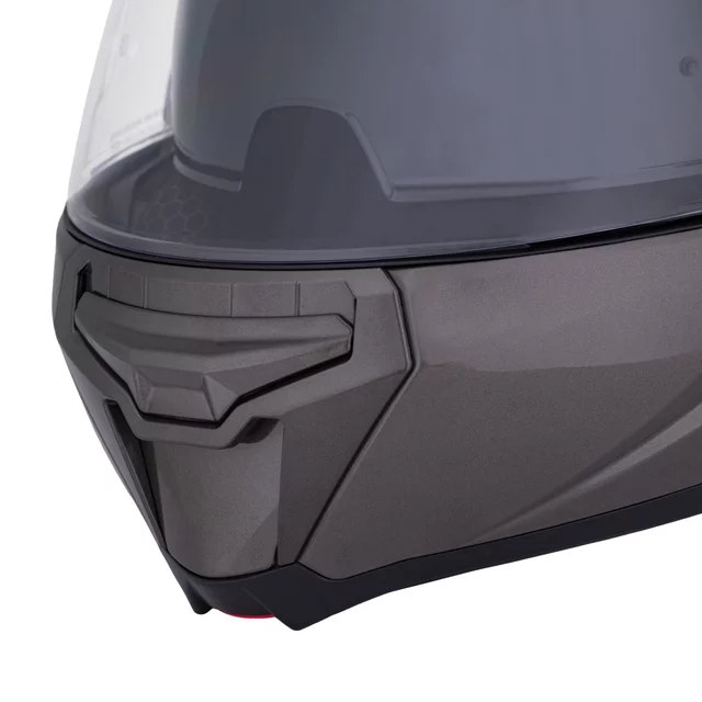 Felhajtható motoros bukósisak W-TEC Zoroz P/J, zárható szellőzőrendszer, fém reteszelő mechanizmus, Pinlock® 70 előkészítés - Matt Fekete -Fluoreszkáló Rózsaszín