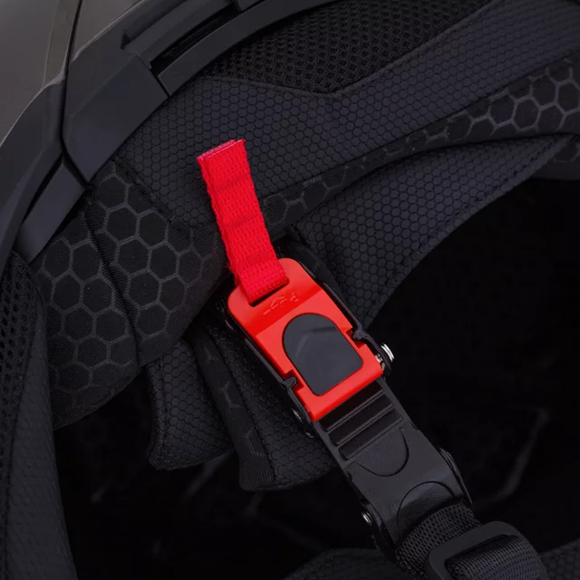 Felhajtható motoros bukósisak W-TEC Zoroz P/J, zárható szellőzőrendszer, fém reteszelő mechanizmus, Pinlock® 70 előkészítés - Matt Fekete -Fluoreszkáló Rózsaszín