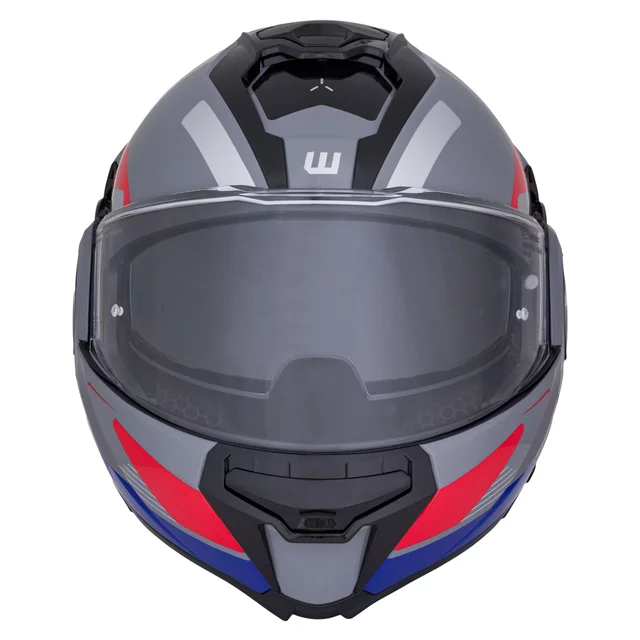 Felhajtható motoros bukósisak W-TEC Zoroz P/J, zárható szellőzőrendszer, fém reteszelő mechanizmus, Pinlock® 70 előkészítés - Matt Fekete -Fluoreszkáló Rózsaszín