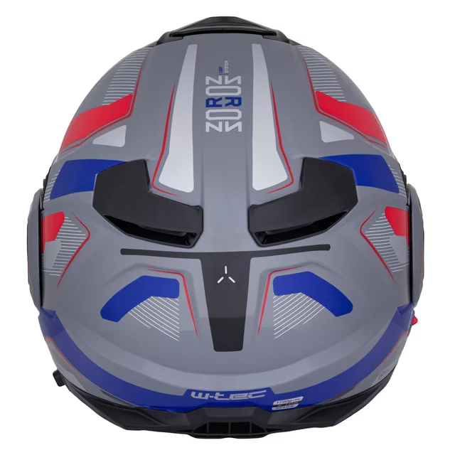 Felhajtható motoros bukósisak W-TEC Zoroz P/J, zárható szellőzőrendszer, fém reteszelő mechanizmus, Pinlock® 70 előkészítés - Matt Fekete -Fluoreszkáló Rózsaszín