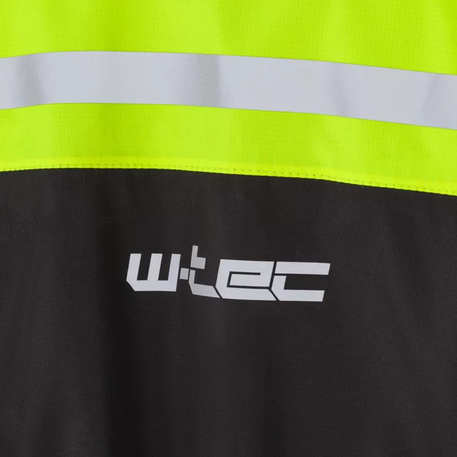 Motoros esőkabát W-TEC Rinstop, állítható ujjak, összehajtható, kopásálló, húzózsinór, Visionight fényvisszaverő elemek - fekete-fluo