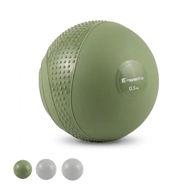 Mini medicinlabda inSPORTline Sendelar 10,5cm/0,5kg, csúszásgátló elemek, strapabíró szerkezet, gumírozott hatású PVC felület, könnyű kezelhetőség