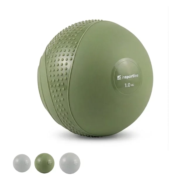 Mini medicinlabda inSPORTline Sendelar 11cm/1kg, csúszásgátló elemek, strapabíró szerkezet, gumírozott hatású PVC felület, könnyű kezelhetőség