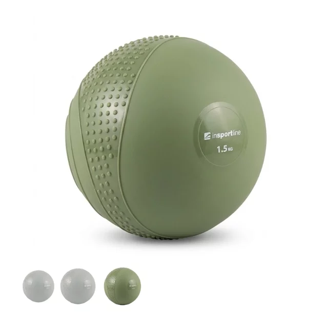 Mini medicinlabda inSPORTline Sendelar 12cm/1,5kg, csúszásgátló elemek, strapabíró szerkezet, gumírozott hatású PVC felület, könnyű kezelhetőség
