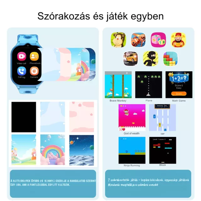 Gyerek okosóra inSPORTline Odino, GPS, SOS gomb, érintőképernyős vezérlés, Wi-Fi helymeghatározás