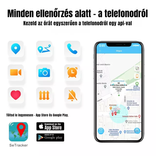 Gyerek okosóra inSPORTline Melino, GPS, SOS gomb, érintőképernyős vezérlés, Wi-Fi helymeghatározás
