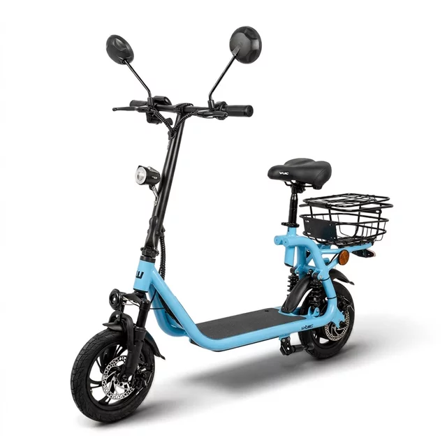 Elektromos roller W-TEC Billar III 500W 12", összecsukható kialakítás, 30 km-es hatótávolság, jóváhagyással rendelkező hátsó világítás - kék