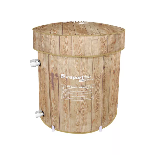 Hordozható edzőkád inSPORTline FrostZen Pro II WDL, tartós dupla héj, felső felfújható perem, 6 támasztóláb, 5 réteg szigetelés