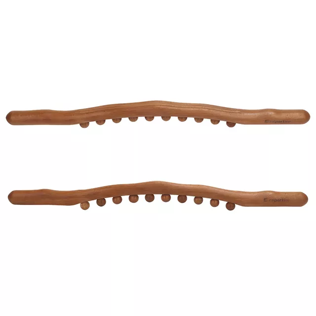 Masszázsrúd inSPORTline Jarosa 250, ívelt, 10 masszázsgolyó, maderoterápia, nyirokmasszázs, cellulitcsökkentés. izomlazítás