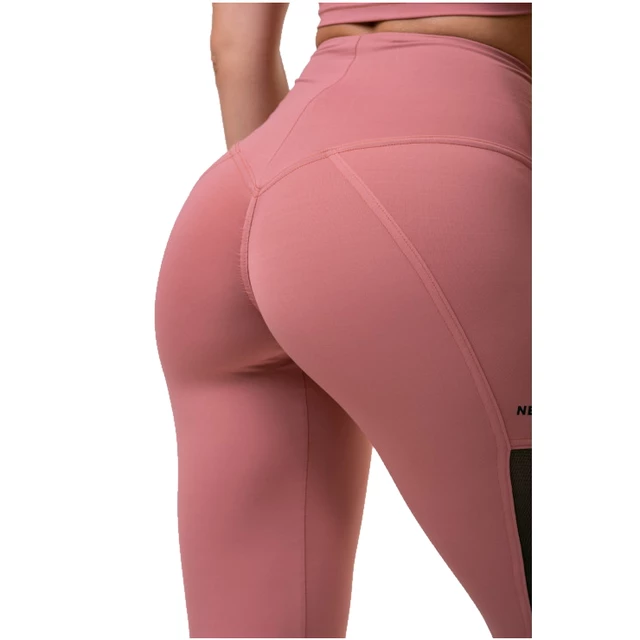 Női leggings magas derékkal Nebbia Mesh 573 - Old Rose