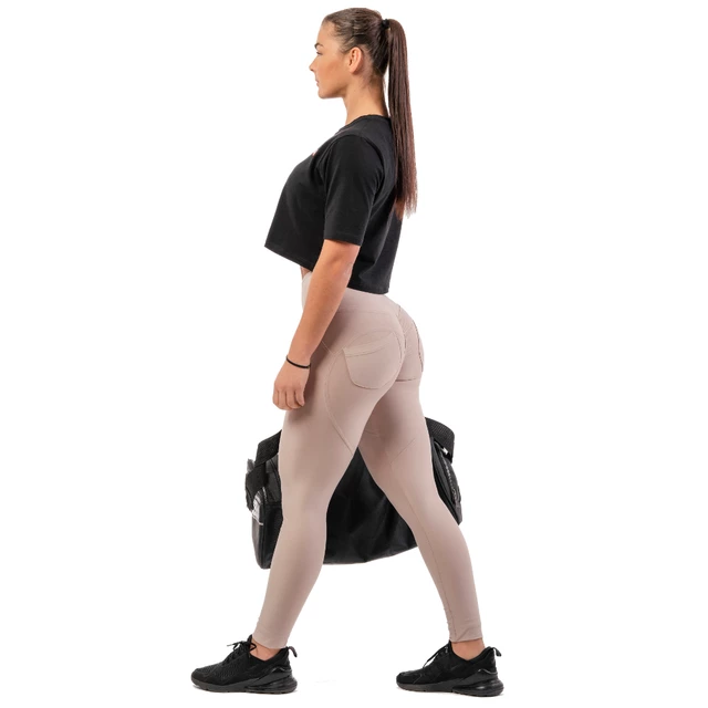 Női leggings magas derékkal Nebbia Lifting Effect Bubble Butt 587 - Krémszínű