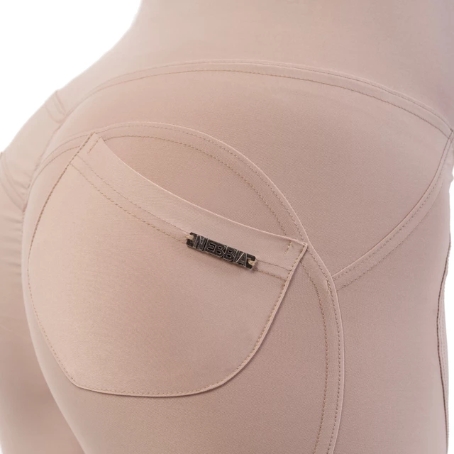 Női leggings magas derékkal Nebbia Lifting Effect Bubble Butt 587 - Krémszínű