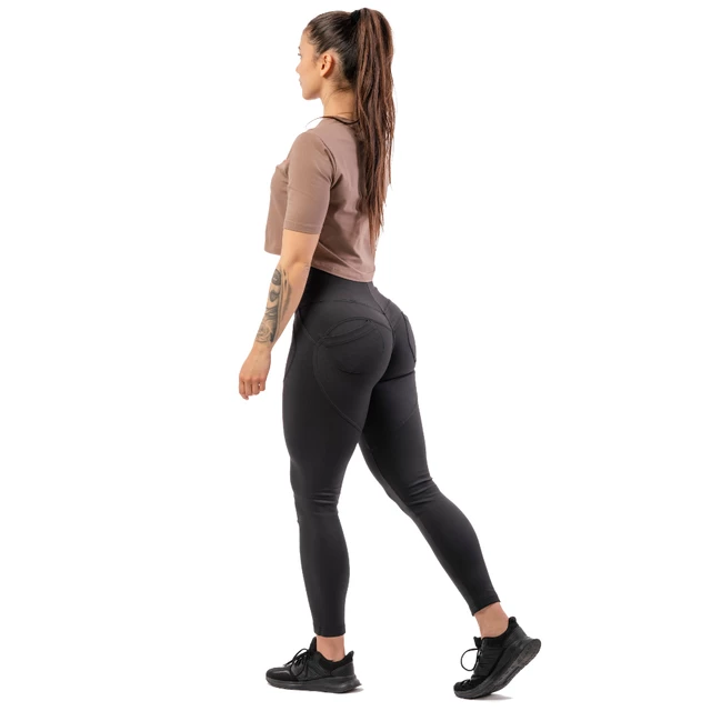 Női leggings magas derékkal Nebbia Lifting Effect Bubble Butt 587 - Krémszínű