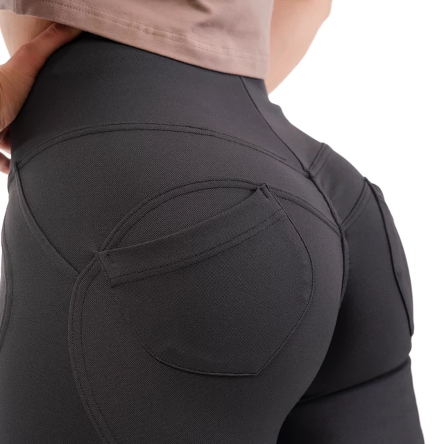 Női leggings magas derékkal Nebbia Lifting Effect Bubble Butt 587 - Krémszínű
