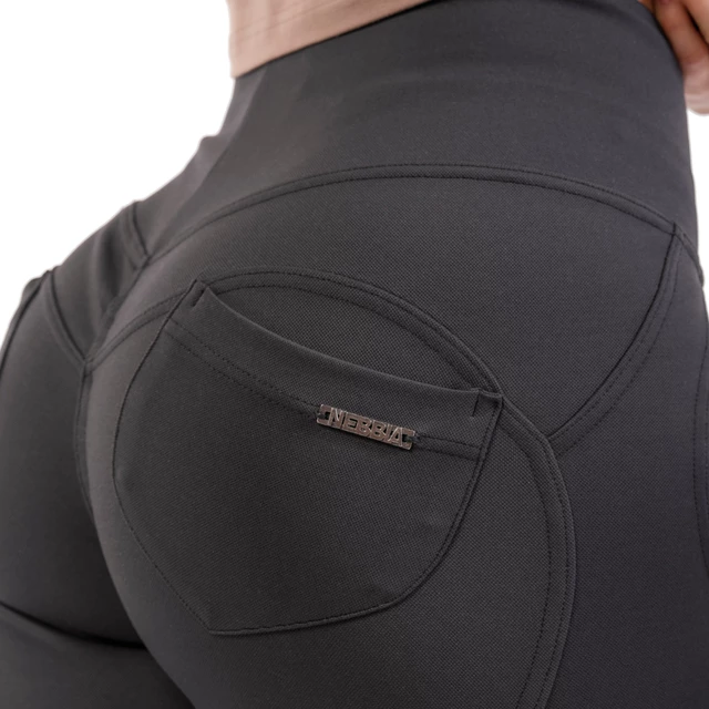 Női leggings magas derékkal Nebbia Lifting Effect Bubble Butt 587 - Krémszínű